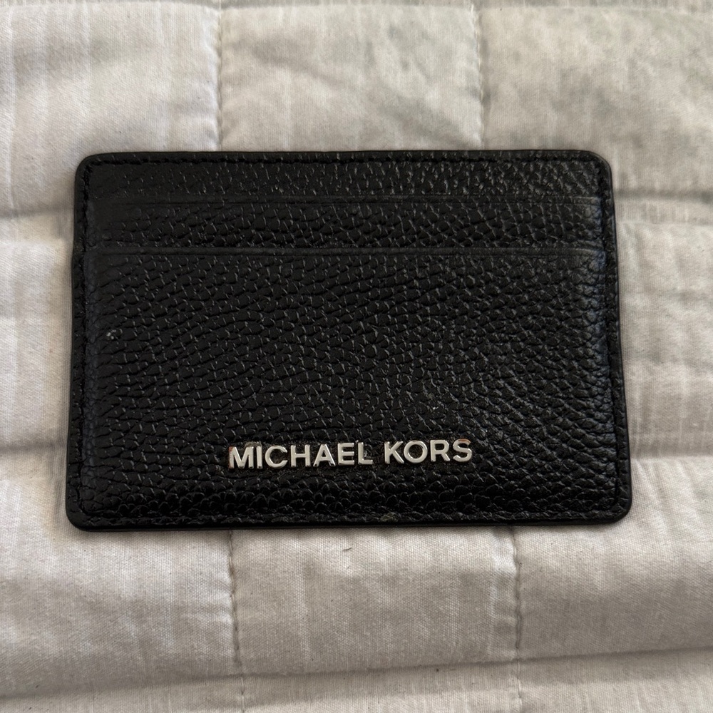 Michael Kors Textured Black Card Case